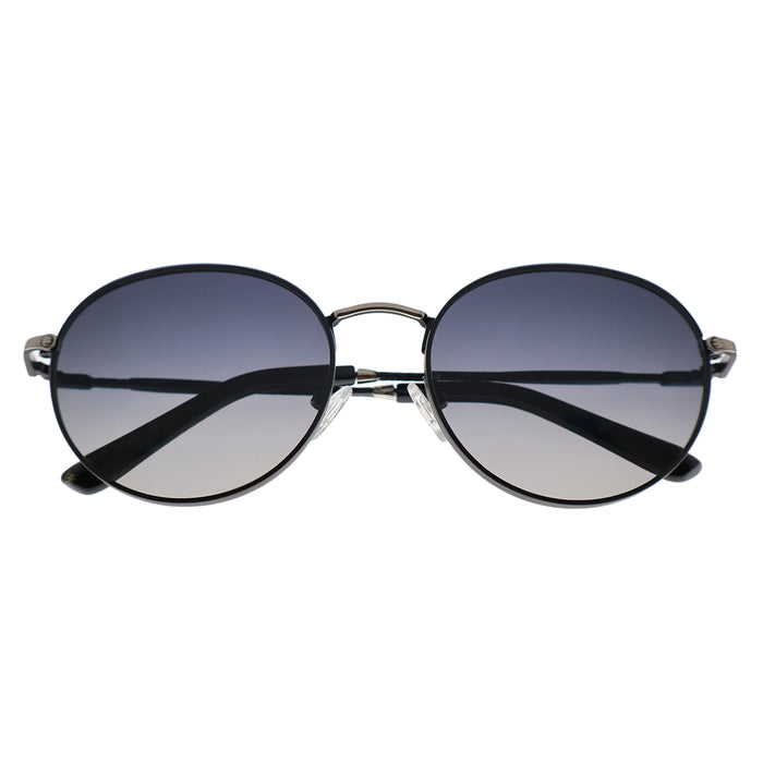 Sleek Black Round Aviator-Inspired Shades, Anti-Glare