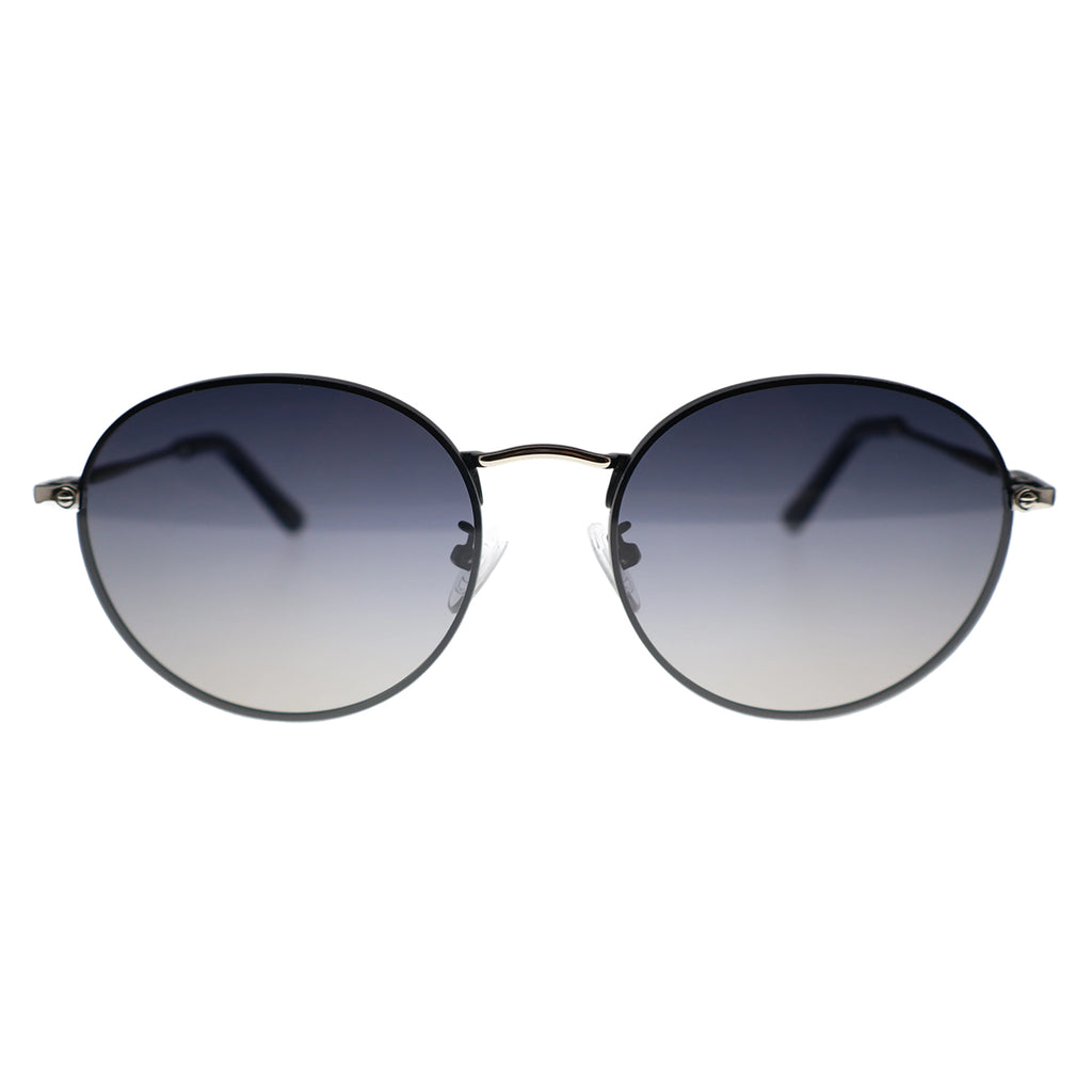 Sleek Black Round Aviator-Inspired Shades, Anti-Glare