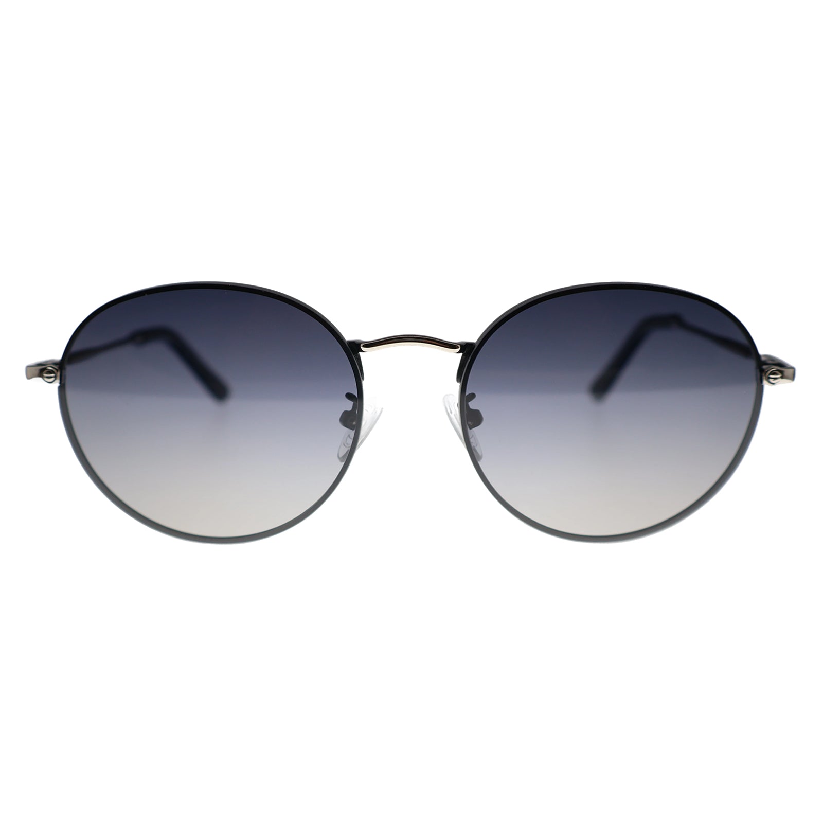 Sleek Black Round Aviator-Inspired Shades, Anti-Glare