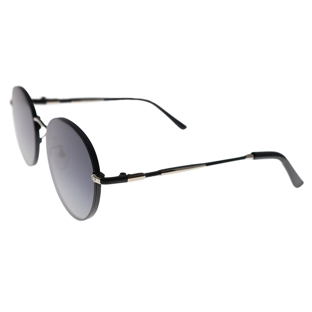 Sleek Black Round Aviator-Inspired Shades, Anti-Glare
