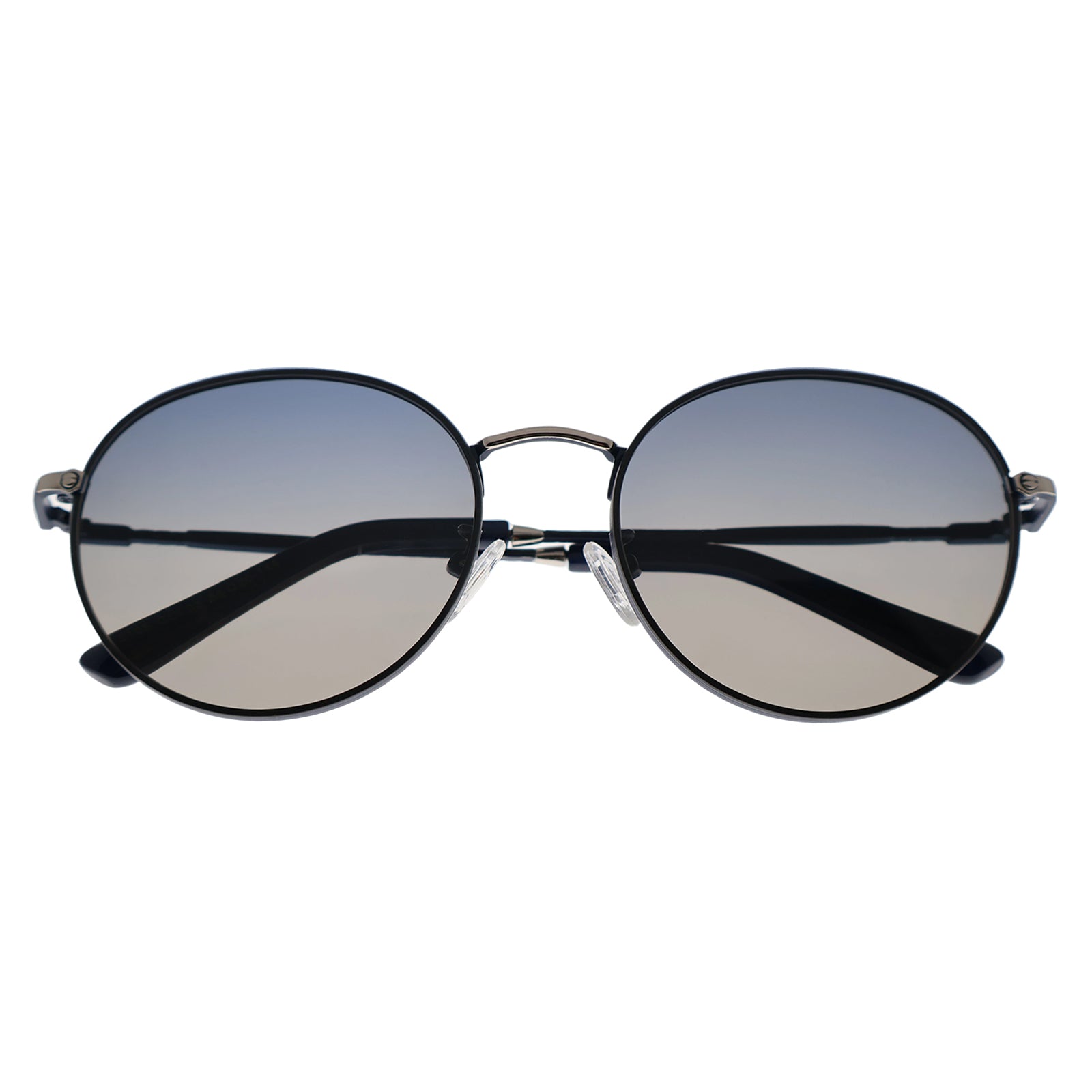 Sleek Black Round Aviator-Inspired Shades, Anti-Glare