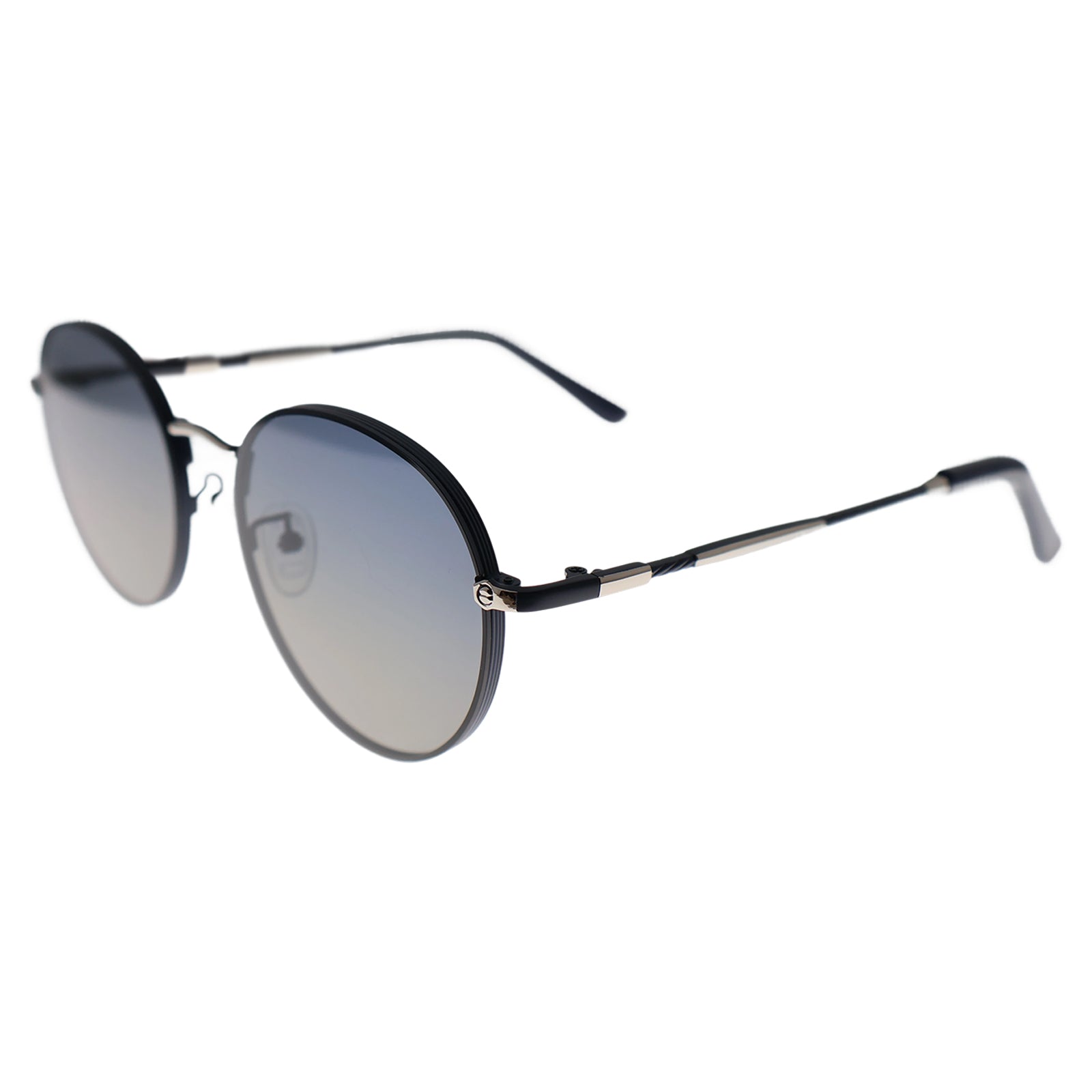 Sleek Black Round Aviator-Inspired Shades, Anti-Glare