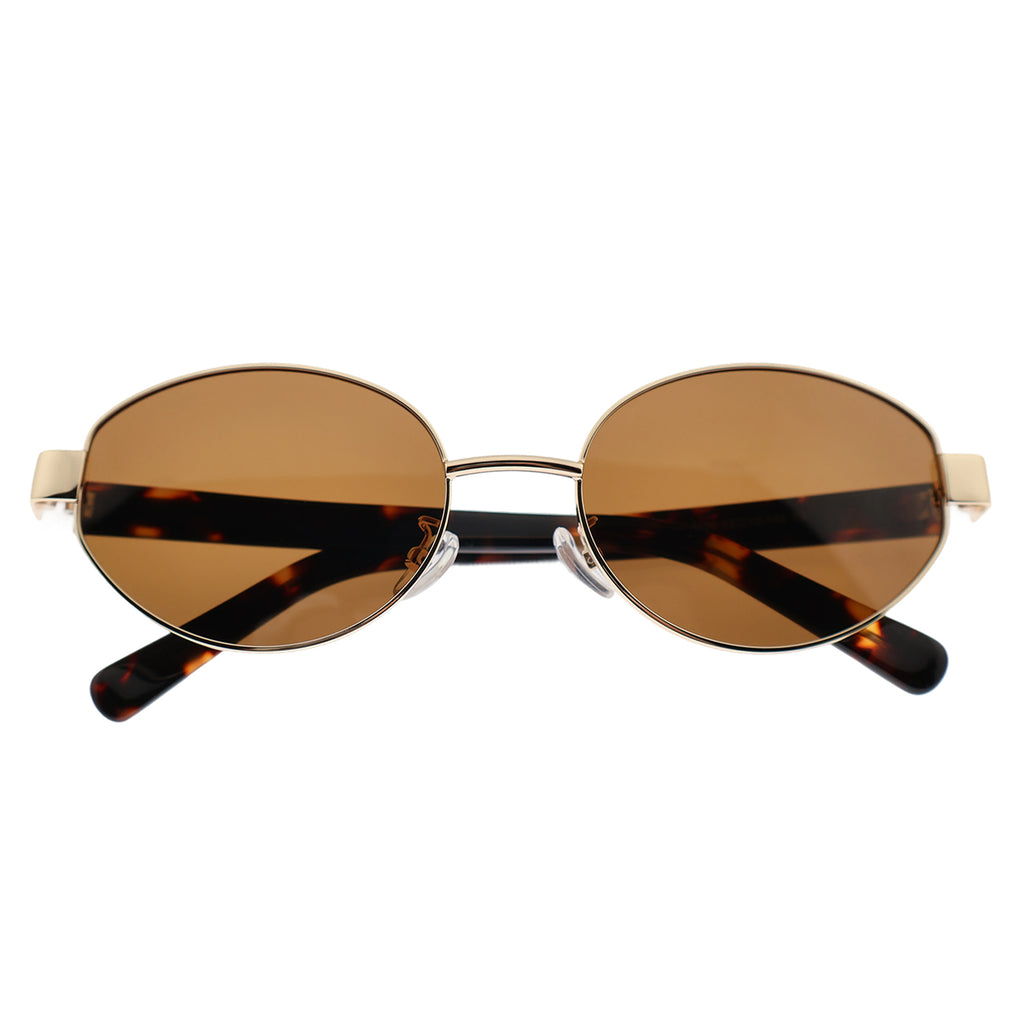 Women’s Retro Brown Lens Sunglasses, Tortoise Arms
