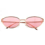 Retro Gold Metal Cat-Eye Sunglasses for Women