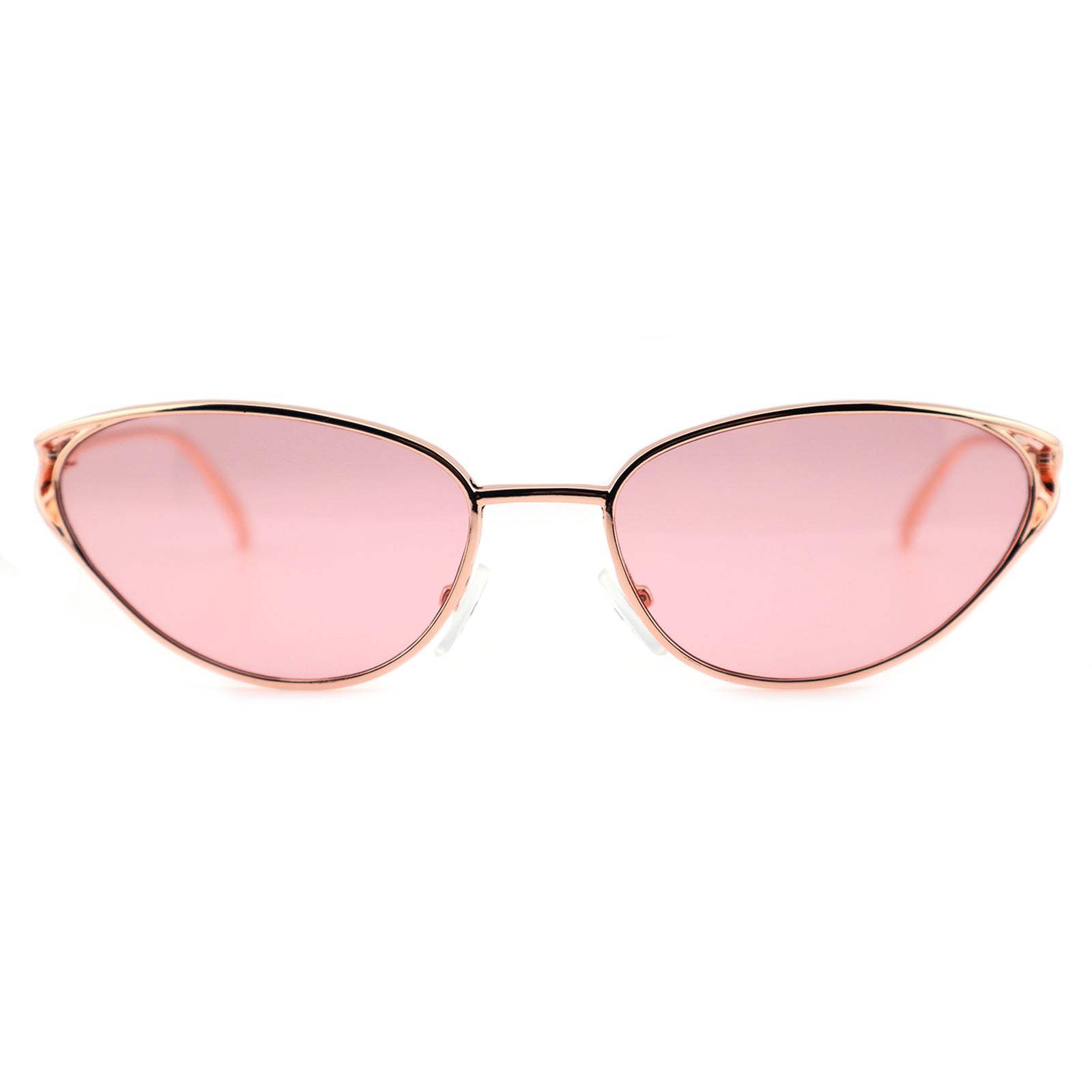 Retro Gold Metal Cat-Eye Sunglasses for Women