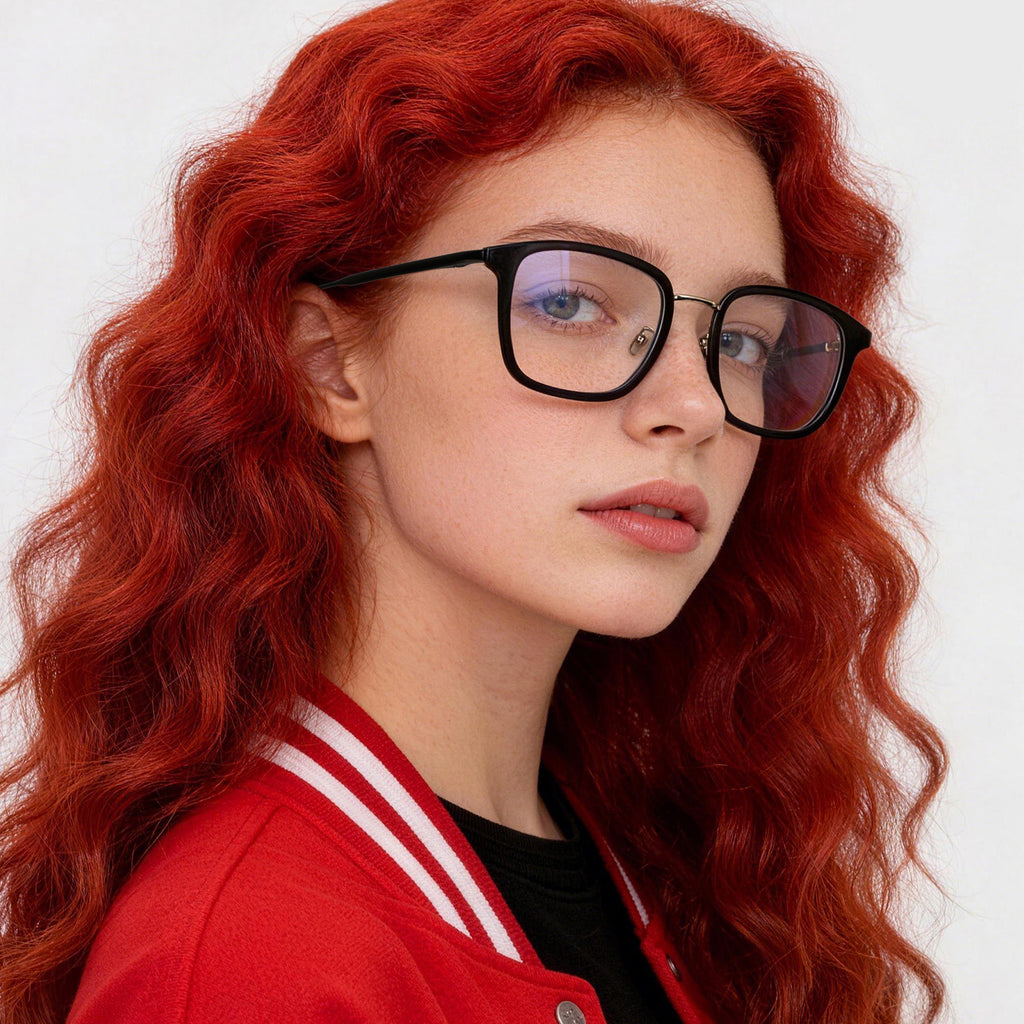 Y2K Black Academia Glasses