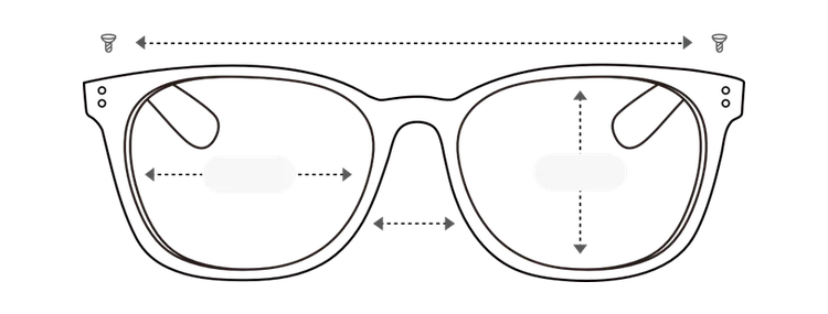 Front frame size diagram