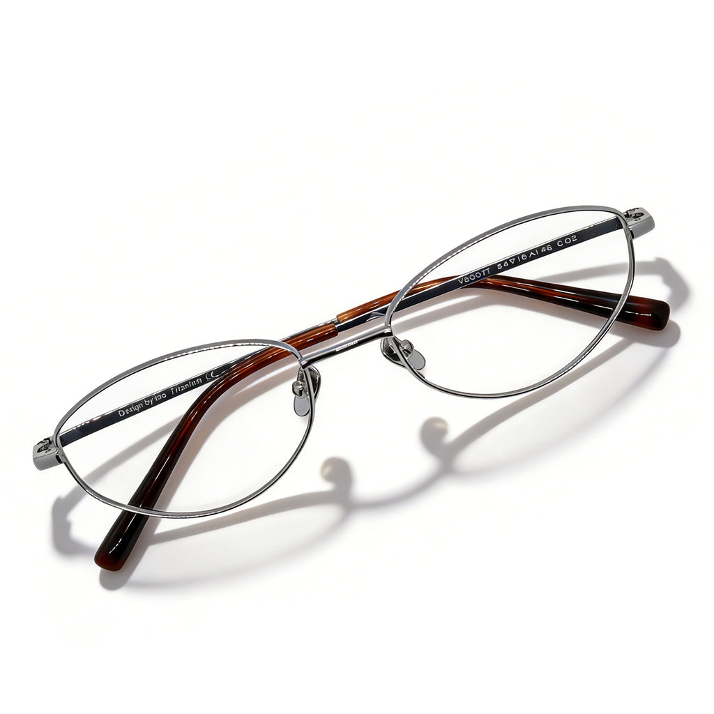 Women's Cat Eye Oval Full-Rim Metal Eyeglasses, Free Shipping on Orders Over $79