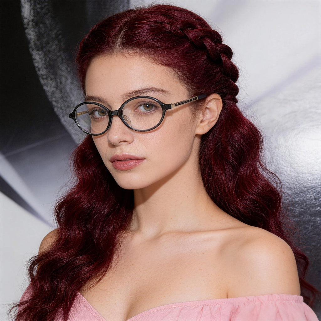 Women's Oval Cat Eye Anti Blue Light Glasses