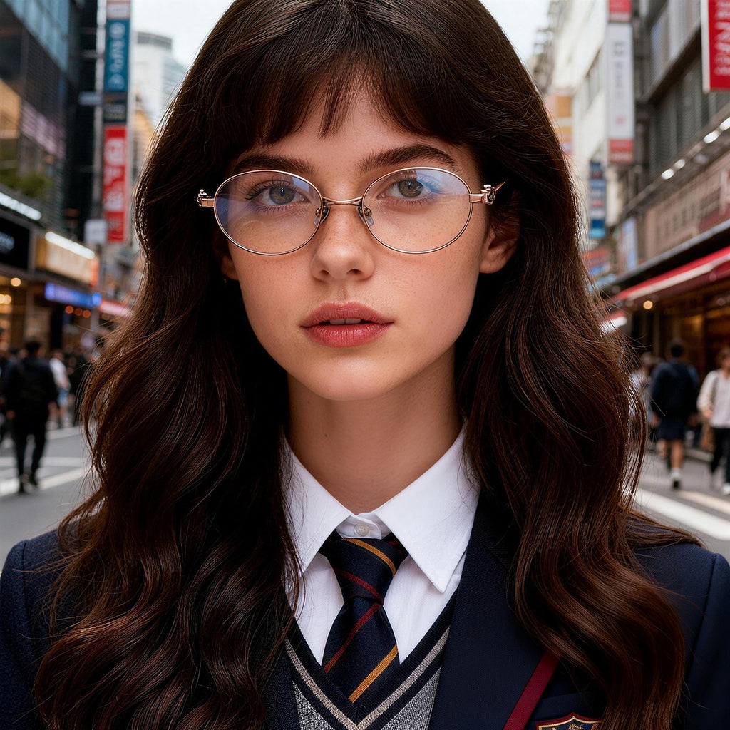 Classic Oval Metal Eyeglasses Frame