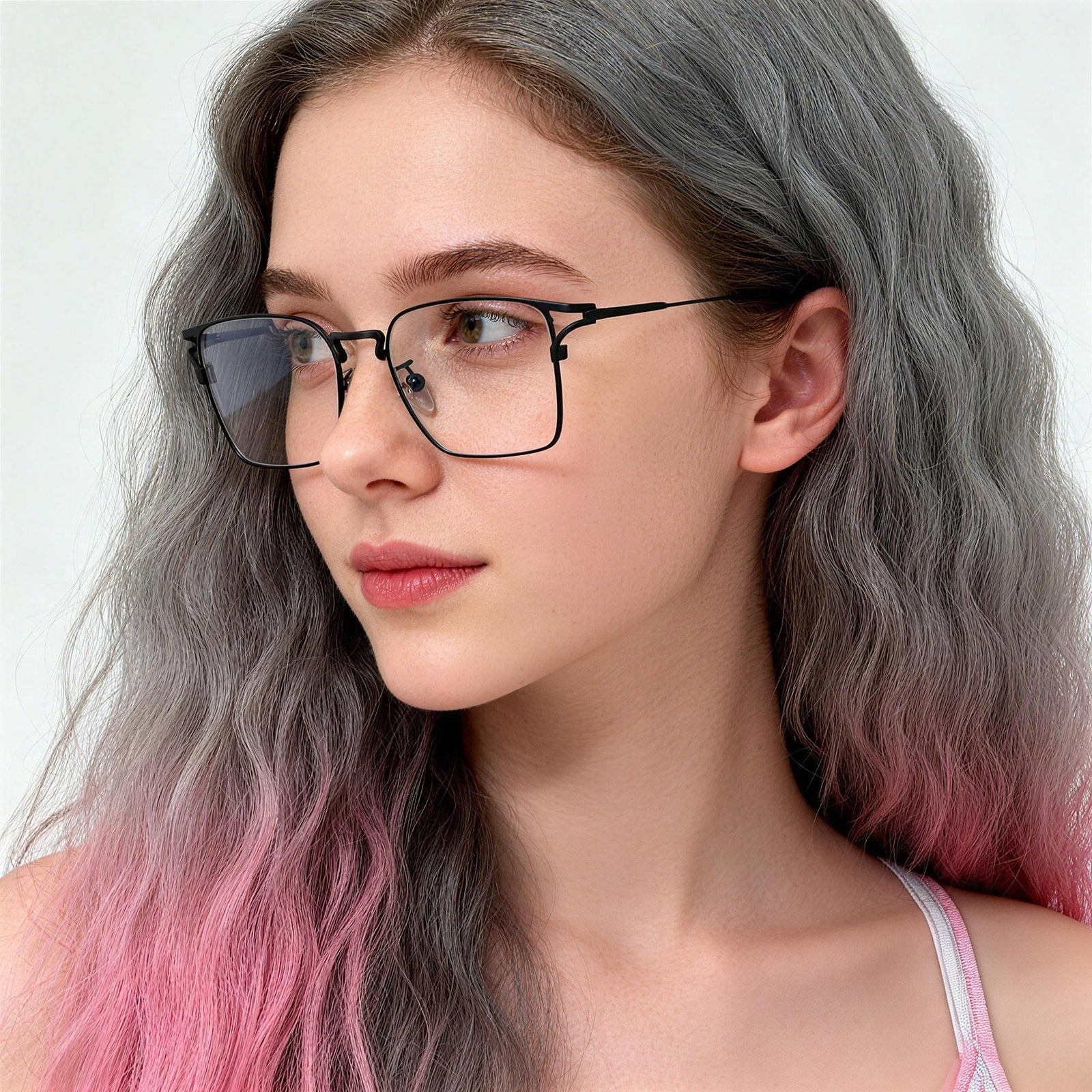 Titanium Browline Anti Blue Light Glasses