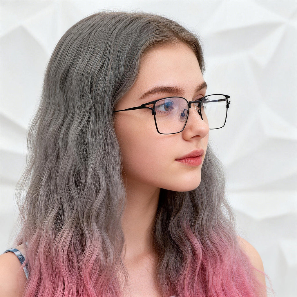 Titanium Browline Anti Blue Light Glasses