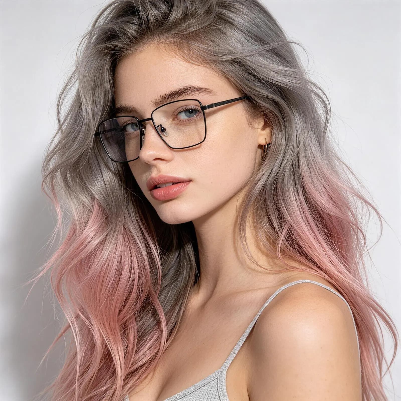Sleek Black Metal Eyeglasses for Men, Anti Blue Light Blocking Glasses for Daily Use