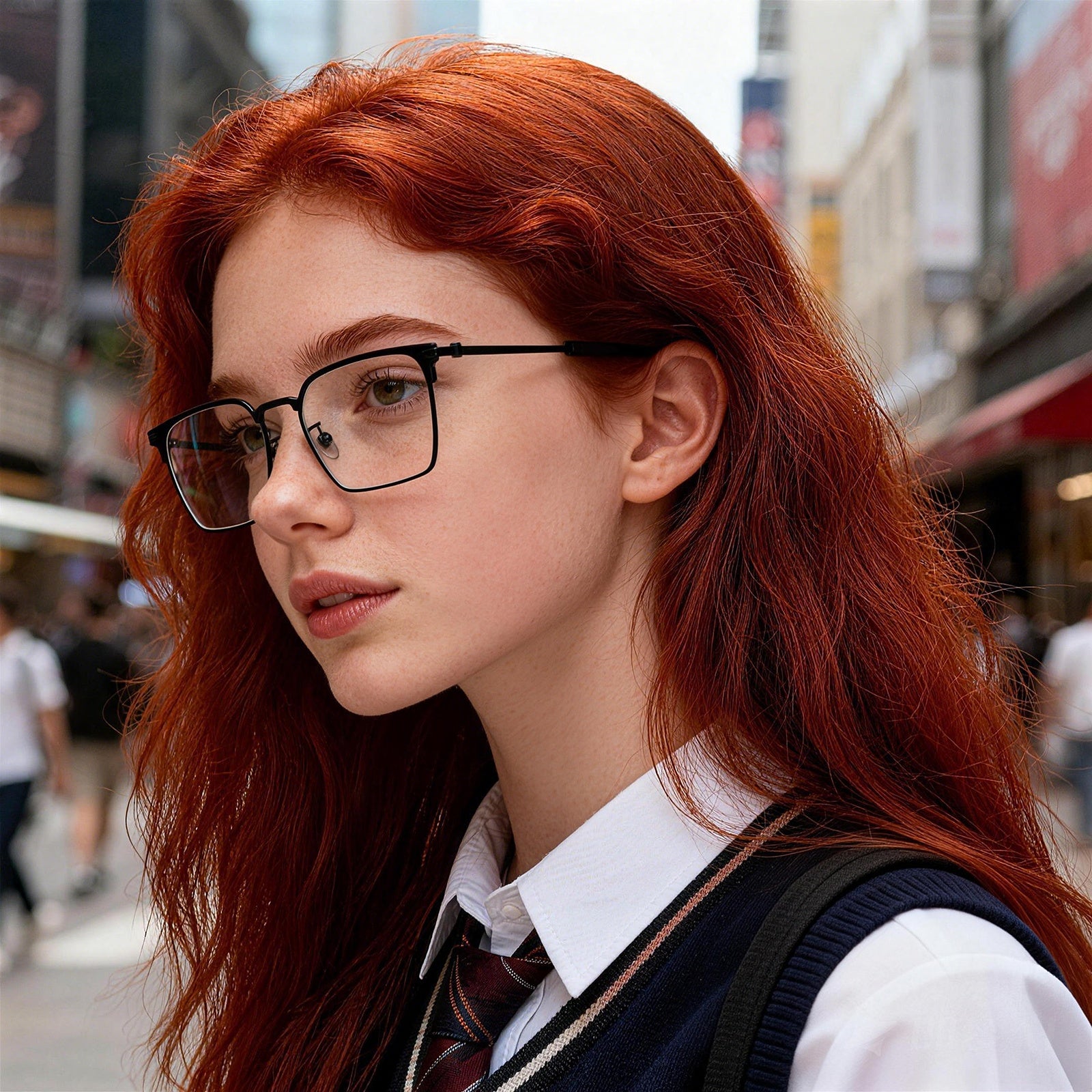 Men's Retro Browline Eyeglasses, Matte Black Metal Frame with Tortoise Temples, Anti Blue Light