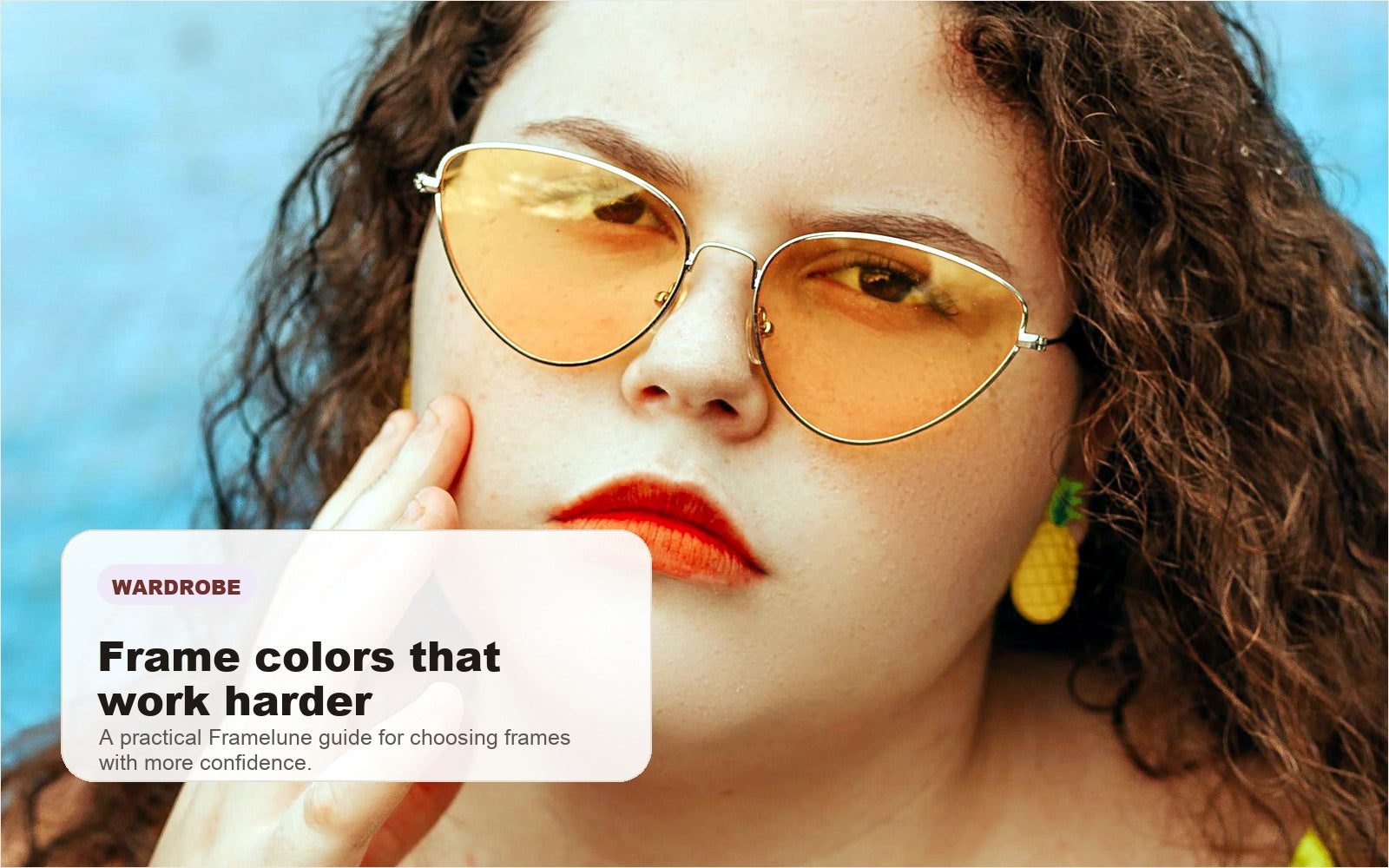 Frame colors that do not fight your wardrobe: black, brown, gray, or clear?
