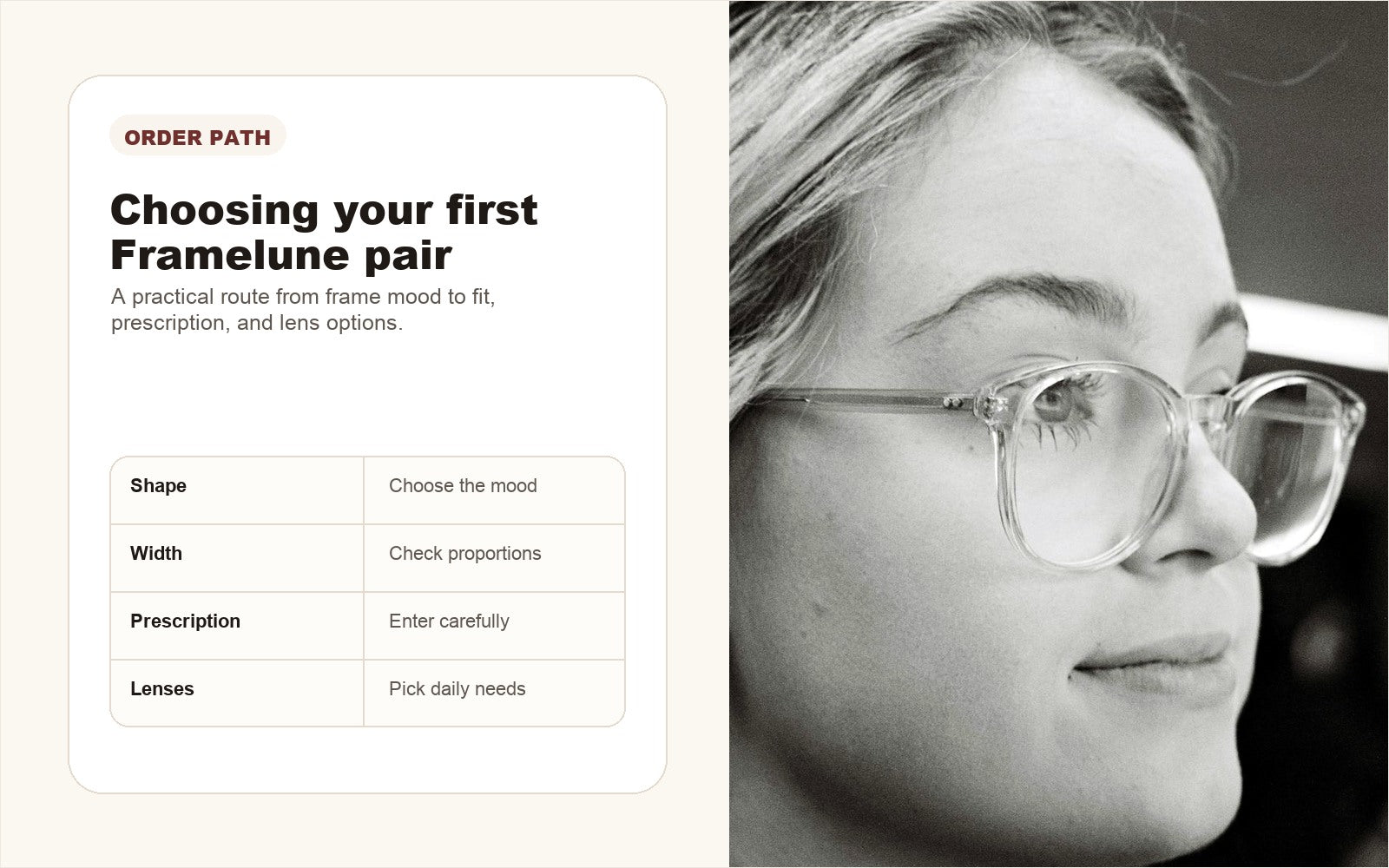 Choosing your first Framelune pair: prescription lenses, frame fit, and everyday style
